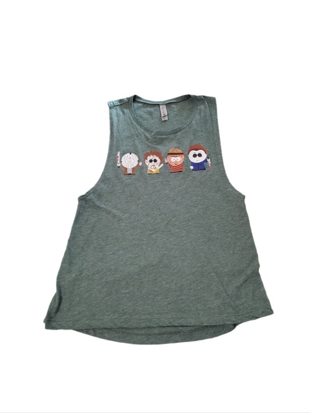 Barbell Voodoo Green South Park Halloween Slashers Tank Top Medium
